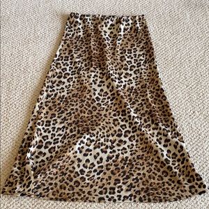 Cheetah print midi skirt